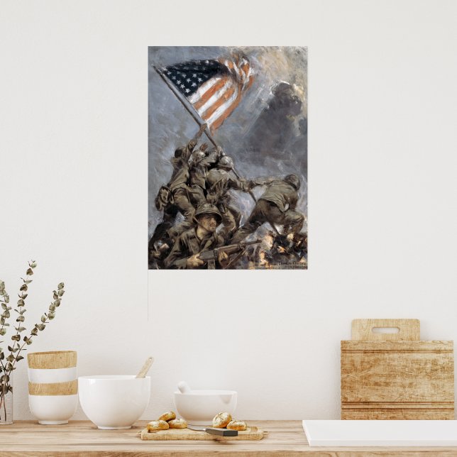 Poster Bandeira do Monte Suribachi, Iwo Jima, 1945 (Cozinha)