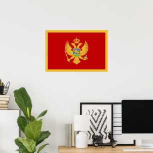 Poster Bandeira do Montenegro