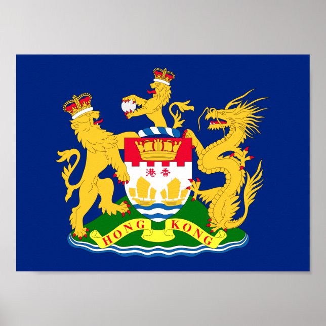 Poster Bandeira do Movimento de Autonomia de Hong Kong -  (Frente)