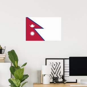 Poster Bandeira do Nepal