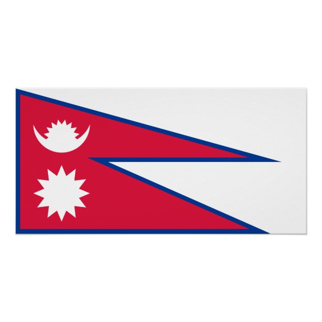 Pôster Bandeira do Nepal (Frente)