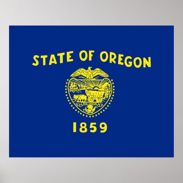 Poster Bandeira do Oregon (Frente)