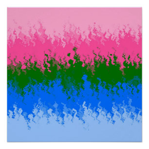 Pôster Bandeira do Orgulho Abstrato Omnirromântico Trippy