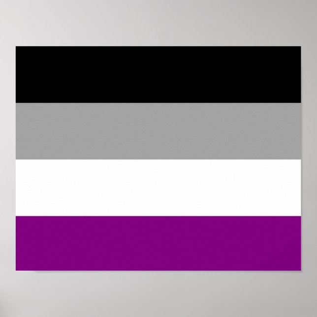 Poster Bandeira do Orgulho Assexual (Frente)