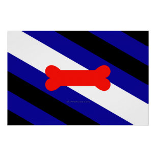 Pôster Bandeira do orgulho canino da SlipperyJoe expressa