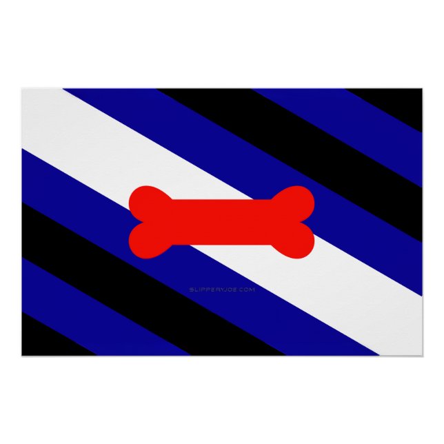 Pôster Bandeira do orgulho canino da SlipperyJoe expressa (Frente)