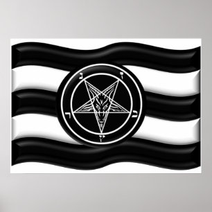 Poster Bandeira do orgulho de Baphomet