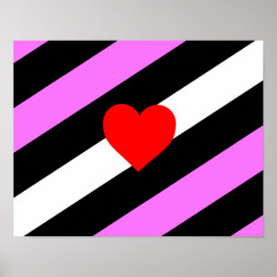 Poster Bandeira do Orgulho de Rapariga de Couro