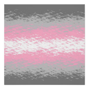 Pôster Bandeira do Orgulho Demigirl Abstrata Grunhenta Ba