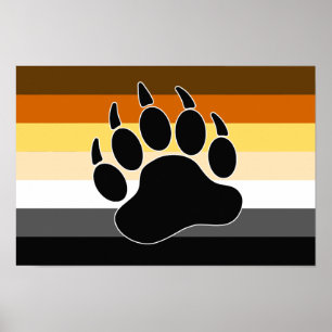 Pôster Bandeira do orgulho do urso