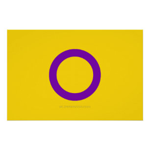 Pôster Bandeira do orgulho intersexo SlipperyJoe's fundo 