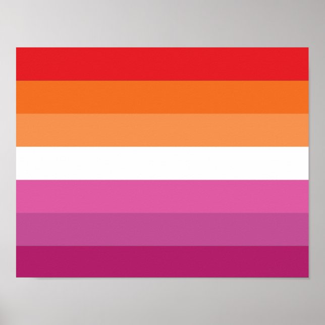 Poster Bandeira do Orgulho Lésbico (Frente)