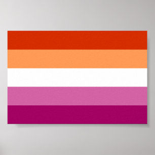 Poster Bandeira do Orgulho Lésbico LGBTQ