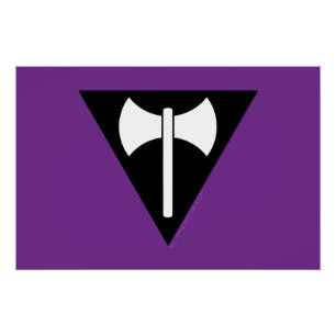 Pôster bandeira do orgulho lésbico SlipperyJoe feminista