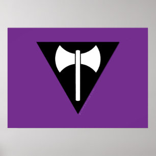 Poster bandeira do orgulho lésbico SlipperyJoe's Labrys m