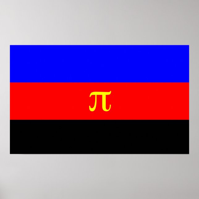 Poster Bandeira do Orgulho Poliamoroso (Frente)
