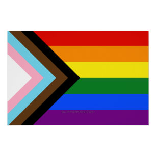 Pôster Bandeira do Orgulho Progresso de SlipperyJoe seis 