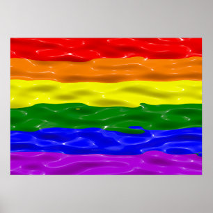 Poster Bandeira do orgulho SlipperyJoe's líquido brilhant