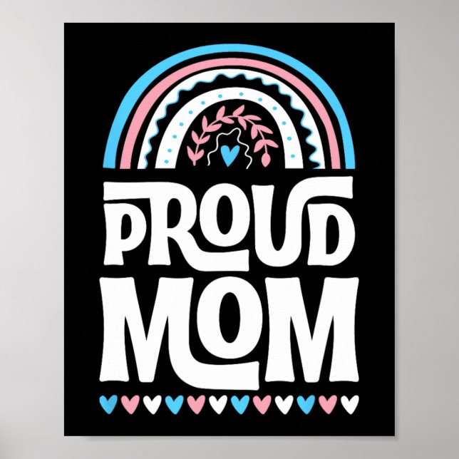 Poster Bandeira do Orgulho Transgênero da Mamãe Dia das M (Frente)