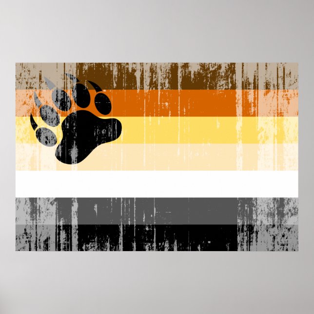 Pôster Bandeira do Orgulho Urso (Frente)