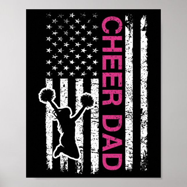 Poster Bandeira do Pai de Torcida Rosa Cheerleading  (Frente)