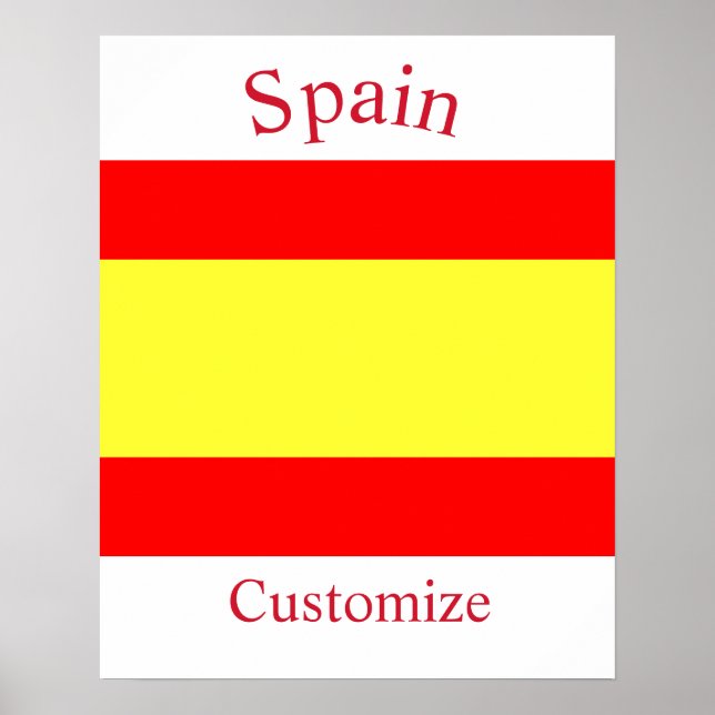 Poster Bandeira do País Espanha Thunder_Cove (Frente)