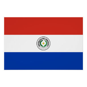 Pôster Bandeira do Paraguai