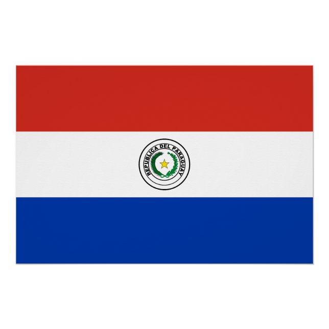 Pôster Bandeira do Paraguai (Frente)