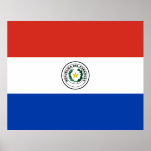 Poster Bandeira do Paraguai