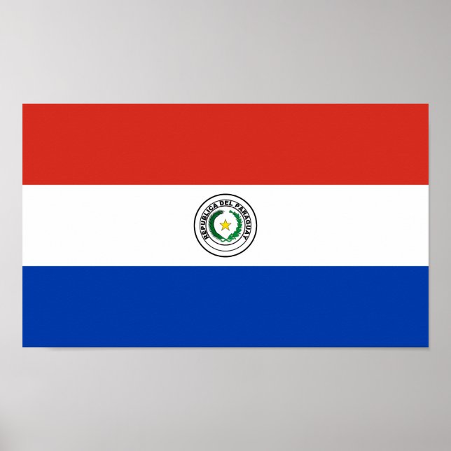 Poster Bandeira do Paraguai (Frente)