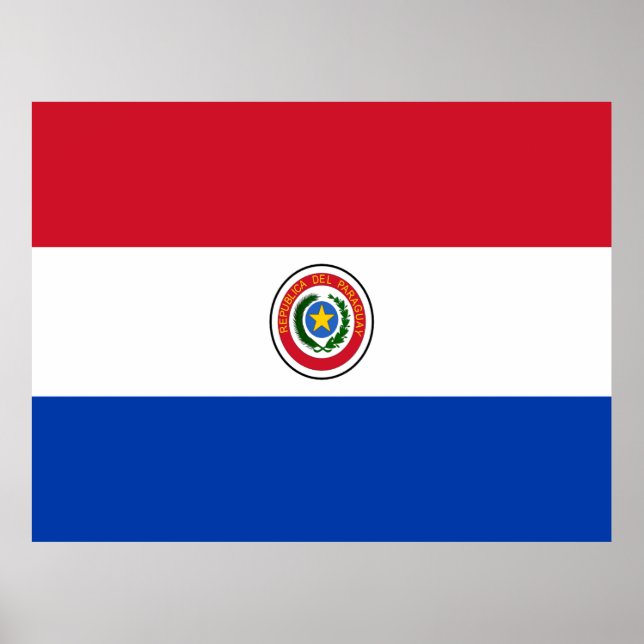 Poster Bandeira do Paraguai (Frente)