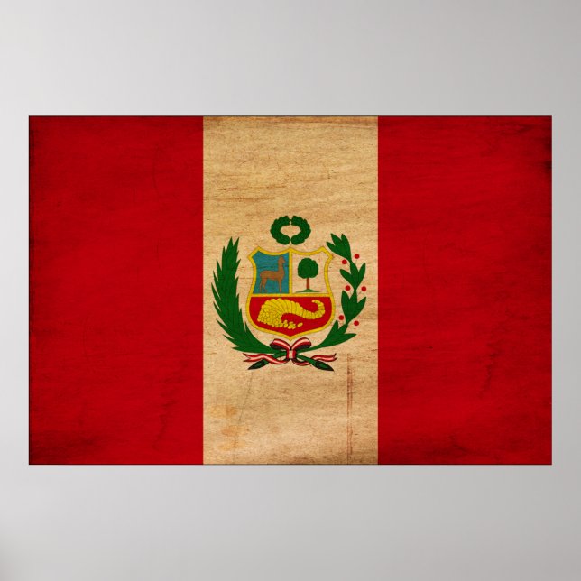 Poster Bandeira do Peru (Frente)