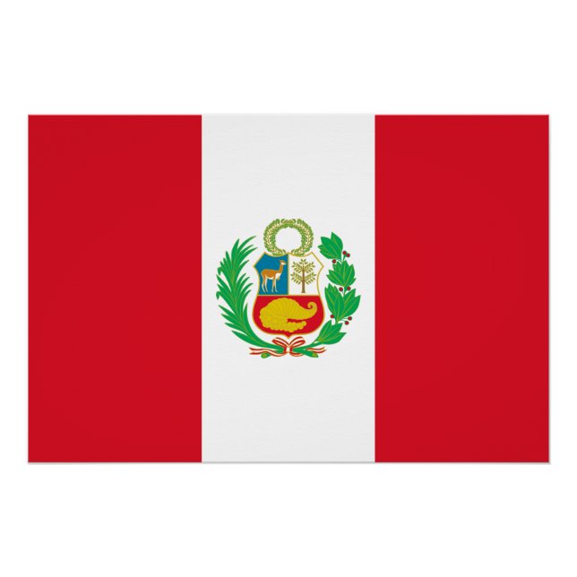 Pôster Bandeira do Peru (Frente)