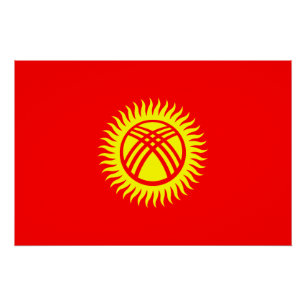 Pôster Bandeira do Quirguistão