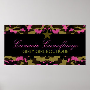 Pôster Bandeira do rosa da estrela de 311 Camo