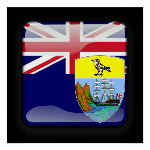 Pôster Bandeira do Santo Helena