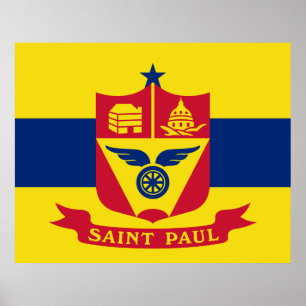 Poster Bandeira do Santo Paul (Minnesota)