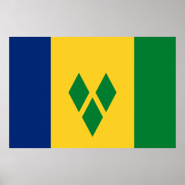 Poster Bandeira do Santo Vicente e Granadinas
