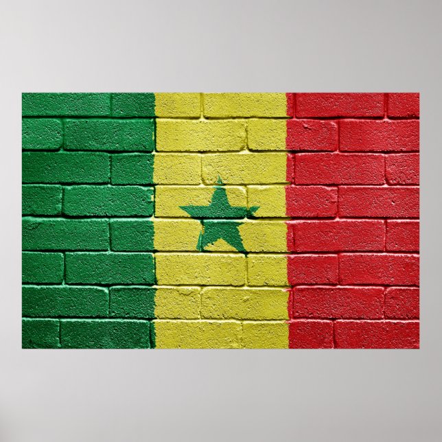 Pôster Bandeira do Senegal (Frente)