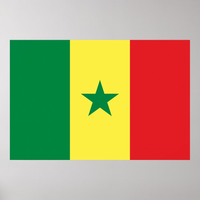 Poster Bandeira do Senegal (Frente)