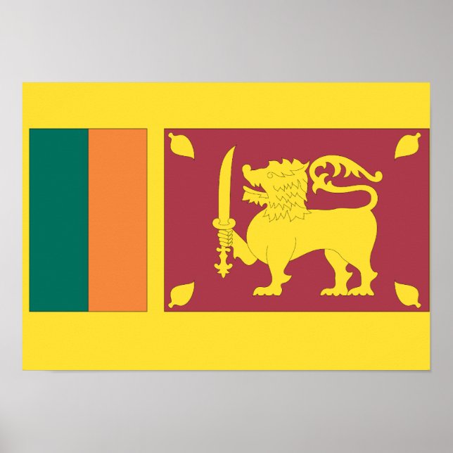 Poster Bandeira do Sri Lanka (Frente)