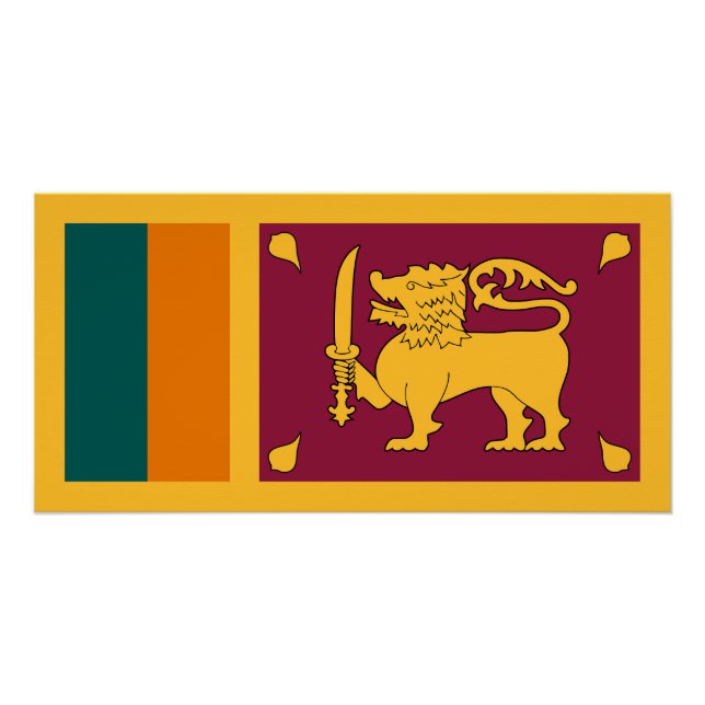 Pôster Bandeira do Sri Lanka (Frente)