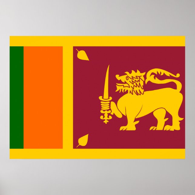 Pôster Bandeira do Sri Lanka (Frente)