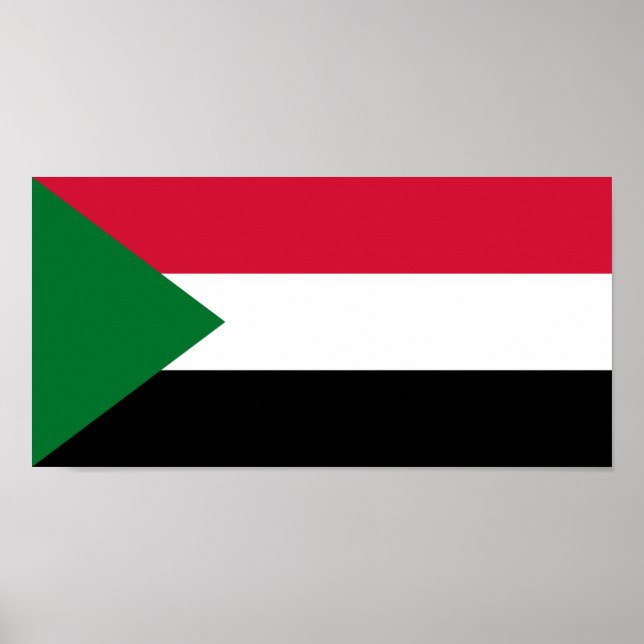 Poster Bandeira do Sudão (Frente)