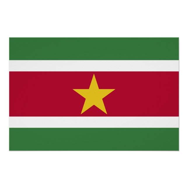 Pôster Bandeira do Suriname (Frente)