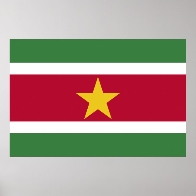 Poster Bandeira do Suriname (Frente)