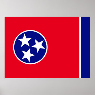 Poster Bandeira do Tennessee