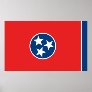 Pôster Bandeira do Tennessee