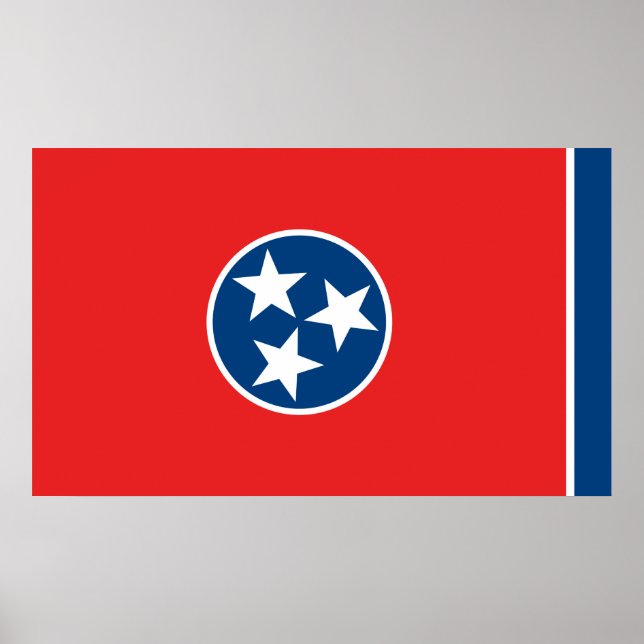 Pôster Bandeira do Tennessee (Frente)