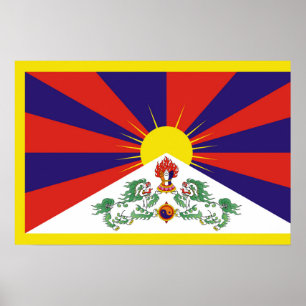 Poster bandeira do Tibete Livre